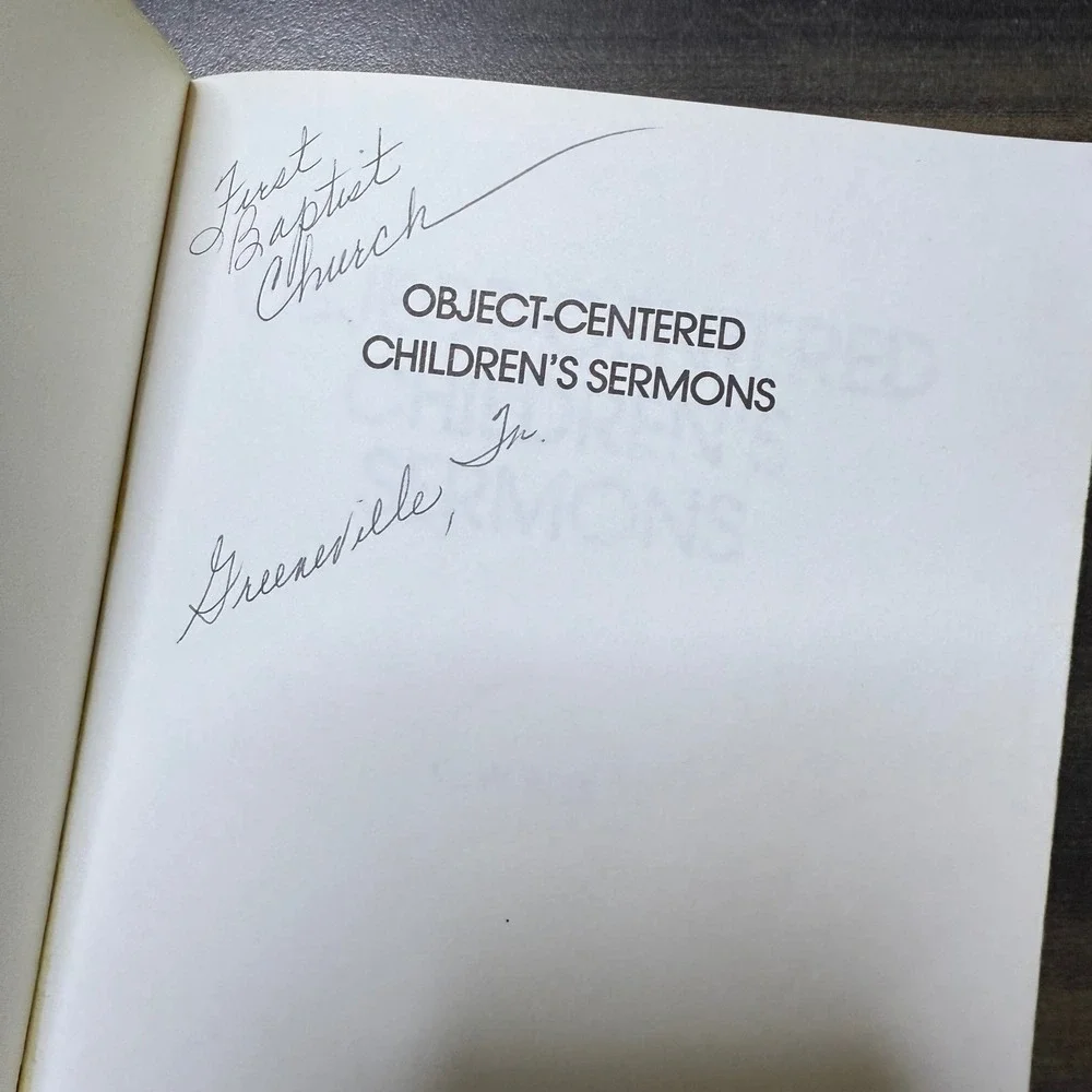 Object Centered Childrens Sermons Book Baker Book House 1978 Printing March 1991